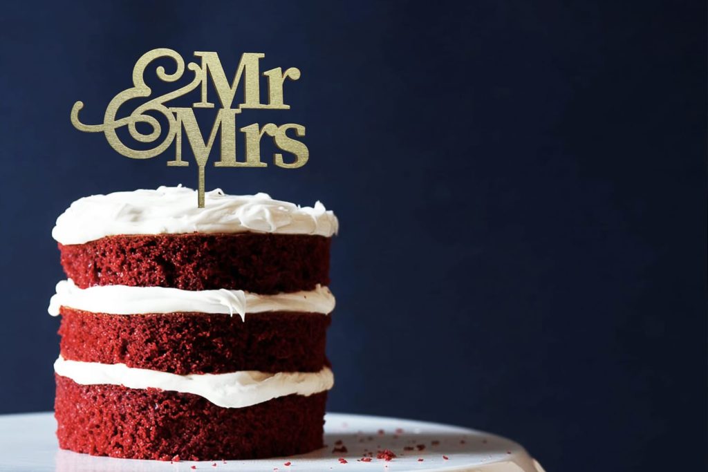 Houten Mr & Mr - Bruiloft taarttoppers / caketoppers van hout