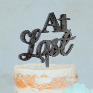 at last cake topper
