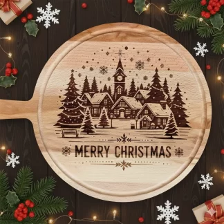 gegraveerde borrelplank kerst cadeau